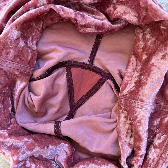 Lululemon Wunder Lounge High Rise Tight 28" Crushed Velvet Soft Cranberry - Picture 7 of 8